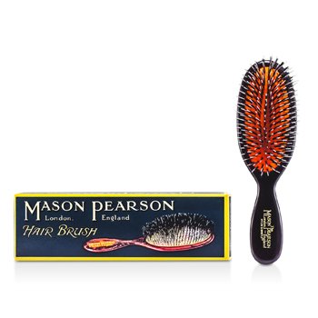 Mason Pearson Boar Bristle & Nylon Damaged Box Pocket Brush Dark Ruby Bn4