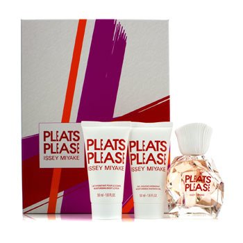 Pleats Please Набор: Туалетная Вода Спрей 50мл/1.6унц + Увлажняющий Лосьон для Тела 50мл/1.6унц + Увлажняющий Гель для Душа 50мл/1.6унц 3pcs