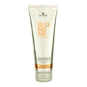 Schwarzkopf blond me Color enhancing blonde caramel Shampoo cosmetic femme 250ml (4045787243857)