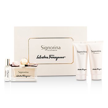 EAN 8034097954214 product image for Salvatore Ferragamo Signorina Coffret: Eau De Parfum Spray 100ml/3.4oz + Body Lo | upcitemdb.com