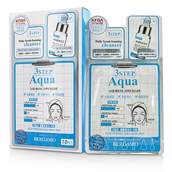 Bergamo 3Step Bergamo Mask Pack - Aqua 10pcs