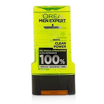 Men Expert Гель для Душа - Clean Power (для Тела, Лица и Волос) 300ml/10.1oz