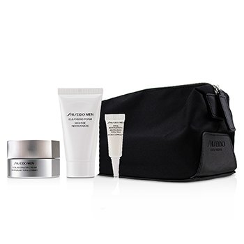 ShiseidoMen Total Age-Defense Program Set: 1xTotal Revitalizer Cream 50ml+1xCleansing Foam 30ml+1xTotal Revitalizer Eye 3ml+1xPouch 4pcs