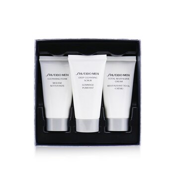 ShiseidoTotal Age Defense 3-Pieces Set: Cleansing Foam 30ml + Cleansing Scrub 30ml + Revitalizer Cream 30ml 3pcs