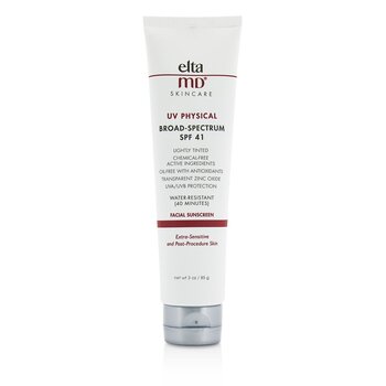 UV Physical Water-Resistant Facial Sunscreen SPF 41 (Tinted) - For Extra-Sensitive & Post-Procedure Skin (Exp. Date 06/2021) 85g/3oz