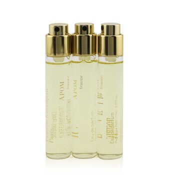 APOM Eau De Parfum Travel Spray Refills 3x11ml/0.37oz