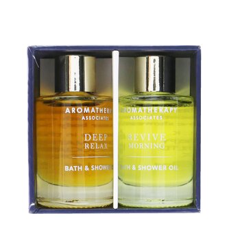 Aromatherapy AssociatesPerfect Partners Duo (Deep Relax Bath & Shower Oil, Revive Morning Bath & Shower Oil) 2x9ml/0.3oz