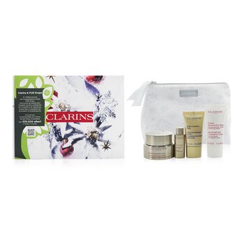 ClarinsNutri-Lumiere Collection: Day Cream 50ml+ Night Cream 15ml+ Treatment Essence 10ml+ Hand & Nail Treatment Cream 30ml+ Bag 4pcs+1bag
