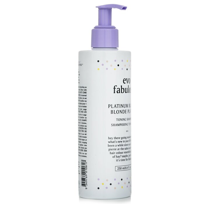 Evo Fabuloso Toning Shampoo Platinum Blonde Ml Oz Blonde