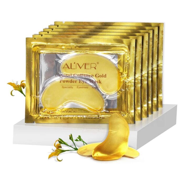 Al Iver Crystal Collagen Gold Powder Eye Mask Pairs Cuidado De