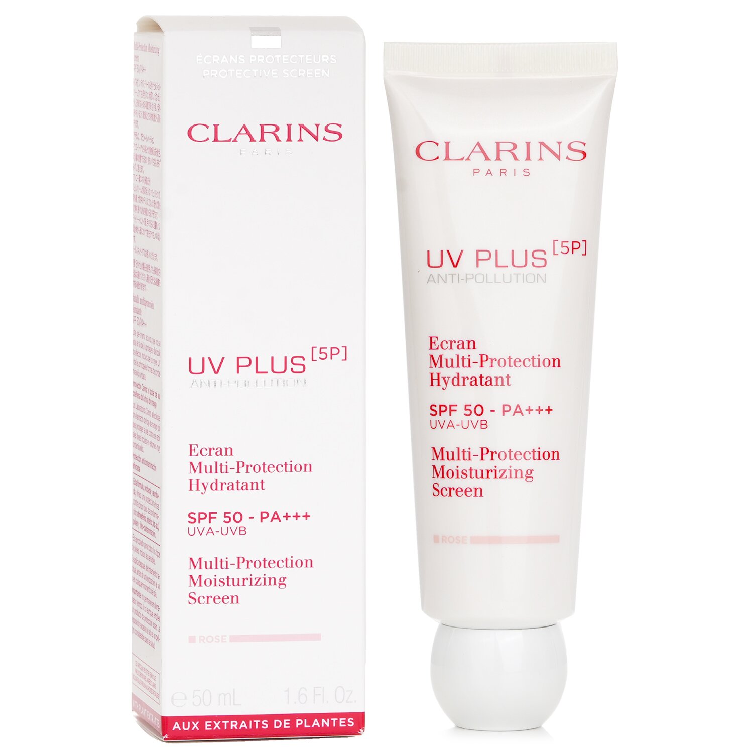 CLARINS - UV Plus [5P] Anti-Pollution Multi-Protection Moisturizing Screen SPF 50 - Rose 50ml/1.6oz. 