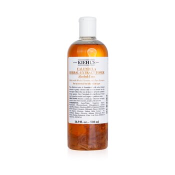 Kiehl's Calendula Herbal Extract Penyegar Bebas Alkohol ( Kulit Normal ke Berminyak ) 500ml/16.9oz