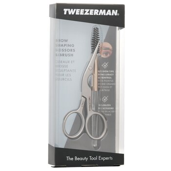 Tweezerman - Stainless Brow Shaping Scissors & Brush Image 1