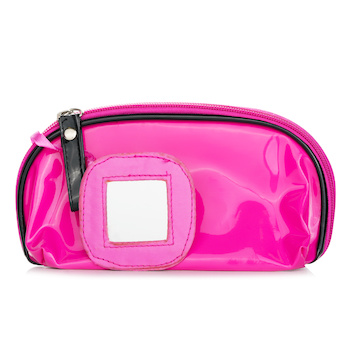 Pink Cosmetic Bag with Mirror #A