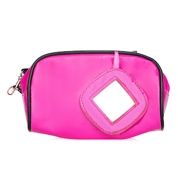 Pink Cosmetic Bag with Mirror #B