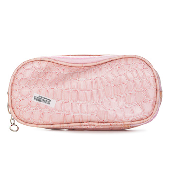 BAG - Double Zip Cosmetic Bag - Pink Image 2