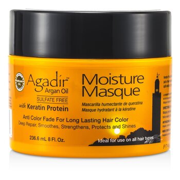 Agadir Argan Oil מסכת לחות קראטין פרוטאין [נגד דהיית צבע , מעניקה עמידות לצבע ,אידאלית לשימוש לכל סוגי השיער] 236.6ml/8oz