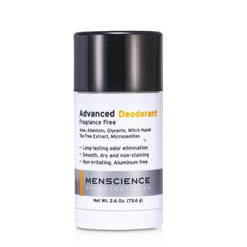 Menscience Advanced Deodorant - Fragrance Free 73.6g/2.6oz