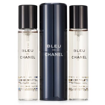 Chanel Bleu De Chanel Eau De Toilette Spray de Viaje & Dos Repuestos 3x20ml/0.7oz