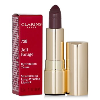 Clarins - Joli Rouge (Long Wearing Moisturizing Lipstick) - # 738 Royal Plum Image 1