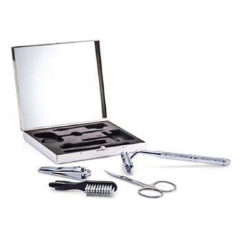 Razor MD - The Well Mannered Groom Kit: Razor + Grooming Scissors + Nail Clipper + Brush + Box  - 4pcs+1box