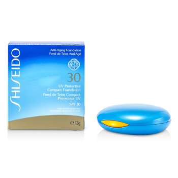 Shiseido UV Protective Compact Foundation SPF 30 (Wadah+Isi Ulang) - Alas Bedak - # SP40 Medium Ochre 12g/0.42oz