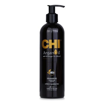 CHI 摩洛哥堅果油及辣木油洗髮精-不含硫酸鹽及對羥苯甲酸酯Argan Oil Plus Moringa Oil Shampoo 340ml/11.5oz