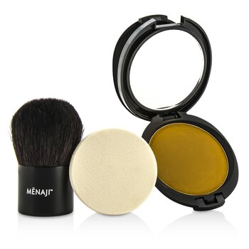 Menaji - HDPV Anti-Shine Sunless Tan Kit: HDPV Anti-Shine Powder - T (Tan) 10g + Deluxe Kabuki Brush 1pc Image 1