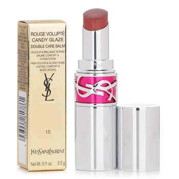 Yves Saint Laurent - Rouge Volupte Candy Glaze Double Care Balm - # 15 Showcasing Nude Image 1