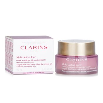 Clarins - Multi-Active Day Targets Fine Lines Antioxidant Day Cream-Gel - For Normal To Combination Skin Image 1