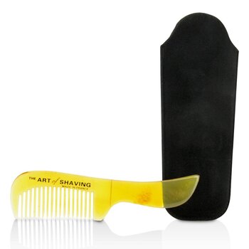 The Art Of Shaving - Horn Mustache Comb - Black Suedine Image 1