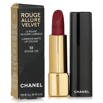 Chanel - Rouge Allure Velvet - # 58 Rouge Vie Image 1