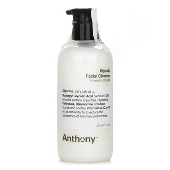 Anthony 安東尼  男士甘醇酸洗面乳 - 適用於中性/油性肌膚 Logistics For Men Glycolic Facial Cleanser 473ml/16oz