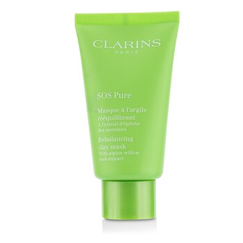 SOS Pure Rebalancing Clay Mask with Alpine Willow - Combination to Oily Skin (75ml/2.3oz) 