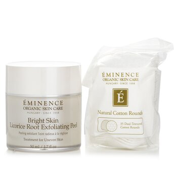 Eminence Bright Skin Licorice Root Exfoliating Peel (med 35 Dual-Textured Cotton Rounds) 50ml/1.7oz