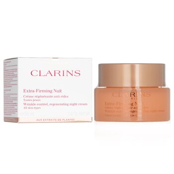 Clarins - Extra-Firming Nuit Wrinkle Control, Regenerating Night Cream - All Skin Types Image 1