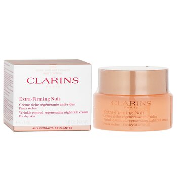 Clarins - Extra-Firming Nuit Wrinkle Control, Regenerating Night Rich Cream - For Dry Skin Image 1