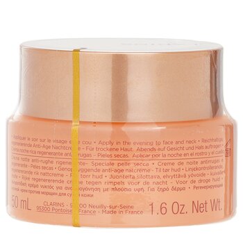 Clarins - Extra-Firming Nuit Wrinkle Control, Regenerating Night Rich Cream - For Dry Skin Image 2