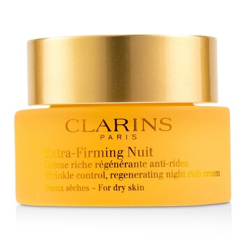 Extra-Firming Nuit Wrinkle Control, Regenerating Night Rich Cream - For Dry Skin (50ml/1.6oz) 