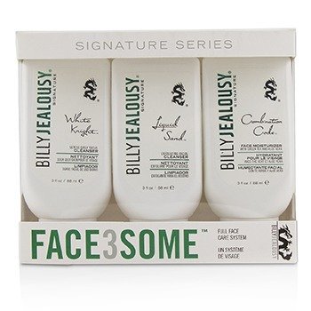 Billy Jealousy Kit Face3Some: Hidratante Facial 88ml + Limpiador Facial Hidratante 88ml + Limpiador Facial Diario Suave 88ml 3pcs
