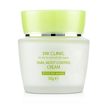 3W Clinic Snail Moist Control Cream (intensiivinen ryppyjä ehkäisevä) - kuivalle ja normaalille ihotyypille 50g/1.7oz