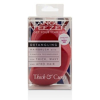 Tangle Teezer Thick & Curly Detangling Hair Brush - # Salsa Red (For tykt, bølget og afrohår) 1pc