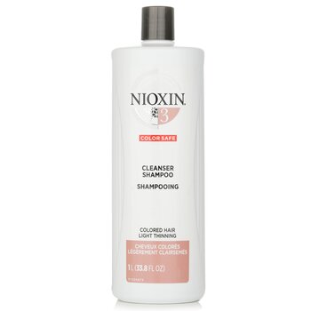 Nioxin Derma Purifying System 3 Cleanser Shampoo (Colored Hair, Light Thinning, Color Safe) 1000ml/33.8oz