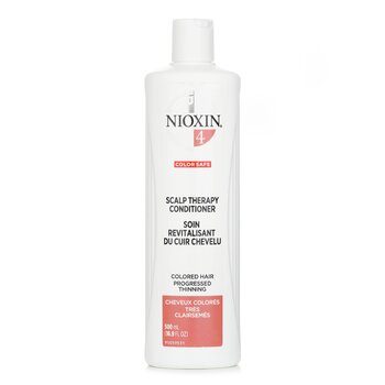 Nioxin Density System 4 Scalp Therapy Conditioner (Colored Hair, Progressed Thinning, Color Safe) 500ml/16.9oz