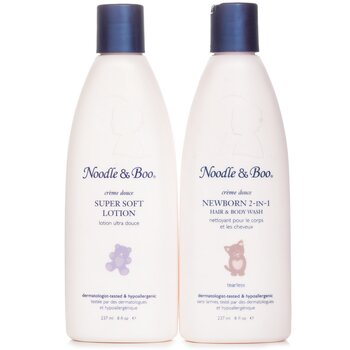 Noodle & Boo - Newborn Gift Set: Newborn 2-in-1 Hair & Body Wash 237ml/8oz + Super Soft Lotion - For Face & Body 237ml/8oz Image 1