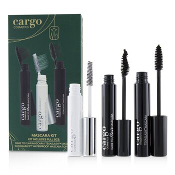 Cargo - Mascara Kit: 1x Dare To Flair Mascara, 1x Texalash Mascara, 1x Swimmables Waterproof Mascara Topcoat Image 1