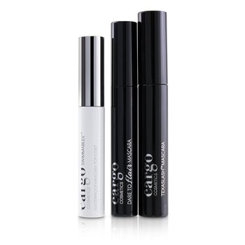 Cargo - Mascara Kit: 1x Dare To Flair Mascara, 1x Texalash Mascara, 1x Swimmables Waterproof Mascara Topcoat Image 2