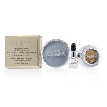 Stila - Magnificent Metals Foil Finish Eye Shadow With Mini Stay All Day Liquid Eye Primer - Gilded Gold Image 1