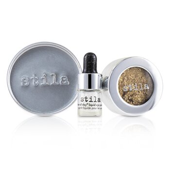 Magnificent Metals Foil Finish Eye Shadow With Mini Stay All Day Liquid Eye Primer - Gilded Gold (2pcs) 