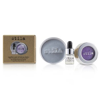 Stila - Magnificent Metals Foil Finish Eye Shadow With Mini Stay All Day Liquid Eye Primer - # Metallic Violet Image 1